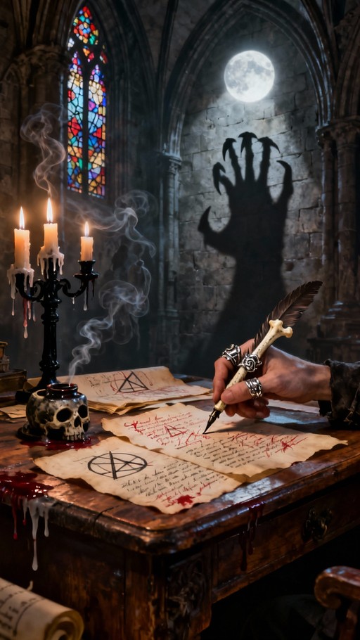 The Scribes of Ash order guarding forbidden knowledge